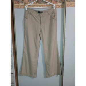 Beau Tan 14 Straight Linen Casual Business Party Occasion Travel Beach Pants